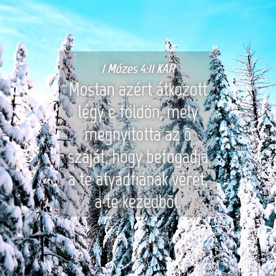 Picture 04 - 1 Mózes 4:11 KAR - Mostan azért átkozott légy e földön, mely - Bible Verse Picture
