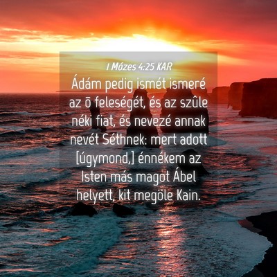 Picture 04 - 1 Mózes 4:25 KAR - Ádám pedig ismét ismeré az õ feleségét, - Bible Verse Picture