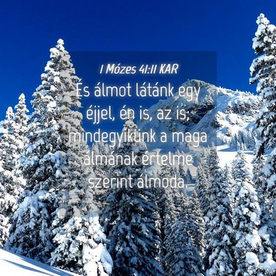 Picture 04 - 1 Mózes 41:11 KAR - És álmot látánk egy éjjel, én is, az is; - Bible Verse Picture