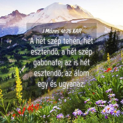 Picture 04 - 1 Mózes 41:26 KAR - A hét szép tehén, hét esztendõ, a hét szép - Bible Verse Picture