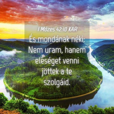 Picture 04 - 1 Mózes 42:10 KAR - És mondának néki: Nem uram, hanem eleséget - Bible Verse Picture