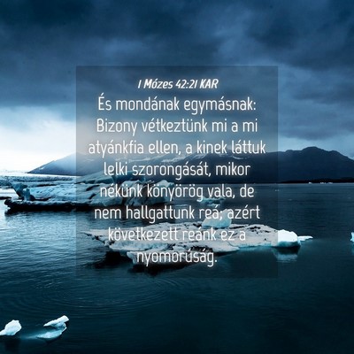 Picture 04 - 1 Mózes 42:21 KAR - És mondának egymásnak: Bizony vétkeztünk mi - Bible Verse Picture