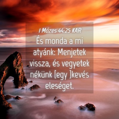 Picture 04 - 1 Mózes 44:25 KAR - És monda a mi atyánk: Menjetek vissza, és - Bible Verse Picture