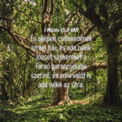 Picture 04 - 1 Mózes 45:21 KAR - És aképen cselekedének Izráel fiai; és ada - Bible Verse Picture