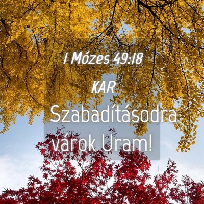 Picture 04 - 1 Mózes 49:18 KAR - Szabadításodra várok - Bible Verse Picture