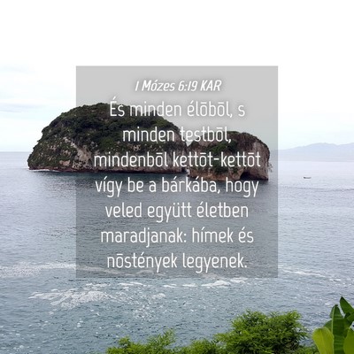 Picture 04 - 1 Mózes 6:19 KAR - És minden élõbõl, s minden testbõl, - Bible Verse Picture