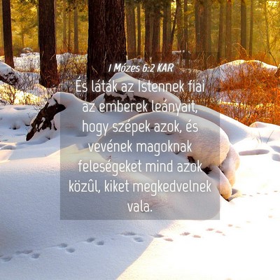Picture 04 - 1 Mózes 6:2 KAR - És láták az Istennek fiai az emberek - Bible Verse Picture