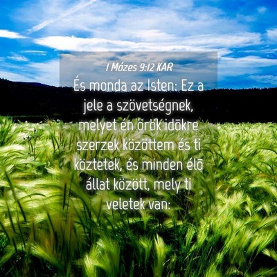 Picture 04 - 1 Mózes 9:12 KAR - És monda az Isten: Ez a jele a szövetségnek, - Bible Verse Picture