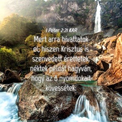 Picture 04 - 1 Péter 2:21 KAR - Mert arra hívattatok el; hiszen Krisztus is - Bible Verse Picture
