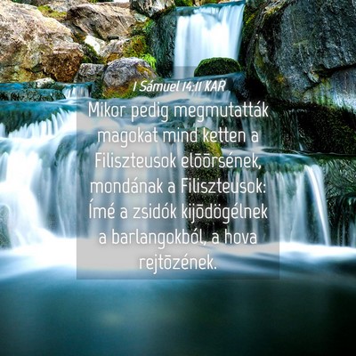 Picture 04 - 1 Sámuel 14:11 KAR - Mikor pedig megmutatták magokat mind ketten a - Bible Verse Picture