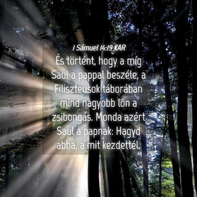 Picture 04 - 1 Sámuel 14:19 KAR - És történt, hogy a míg Saul a pappal - Bible Verse Picture
