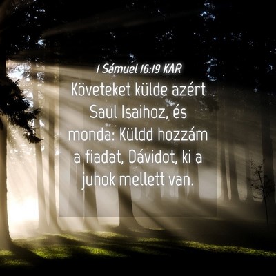 Picture 04 - 1 Sámuel 16:19 KAR - Követeket külde azért Saul Isaihoz, és monda: - Bible Verse Picture