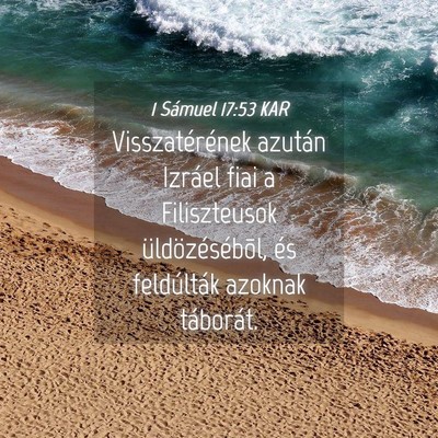 Picture 04 - 1 Sámuel 17:53 KAR - Visszatérének azután Izráel fiai a - Bible Verse Picture