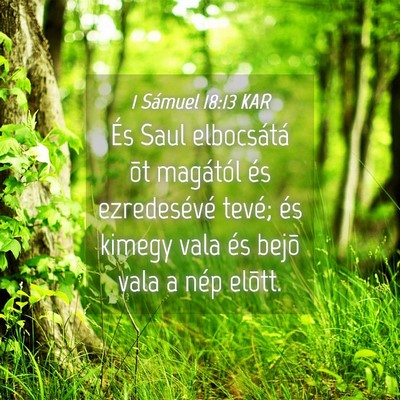 Picture 04 - 1 Sámuel 18:13 KAR - És Saul elbocsátá õt magától és - Bible Verse Picture