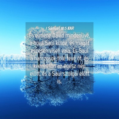 Picture 04 - 1 Sámuel 18:5 KAR - És elméne Dávid mindenüvé, a hová Saul - Bible Verse Picture