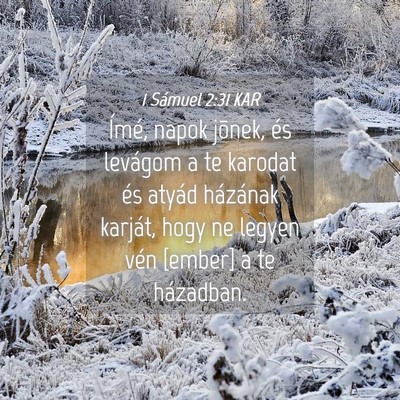 Picture 04 - 1 Sámuel 2:31 KAR - Ímé, napok jõnek, és levágom a te karodat - Bible Verse Picture