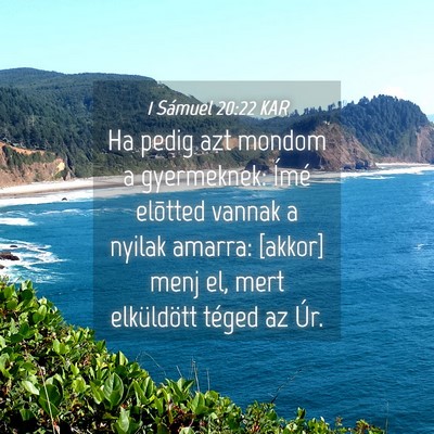 Picture 04 - 1 Sámuel 20:22 KAR - Ha pedig azt mondom a gyermeknek: Ímé elõtted - Bible Verse Picture