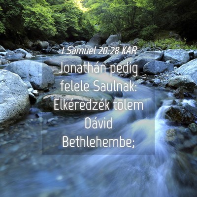 Picture 04 - 1 Sámuel 20:28 KAR - Jonathán pedig felele Saulnak: Elkéredzék - Bible Verse Picture