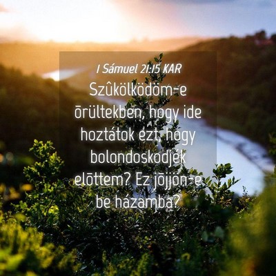 Picture 04 - 1 Sámuel 21:15 KAR - Szûkölködöm-e õrültekben, hogy ide - Bible Verse Picture