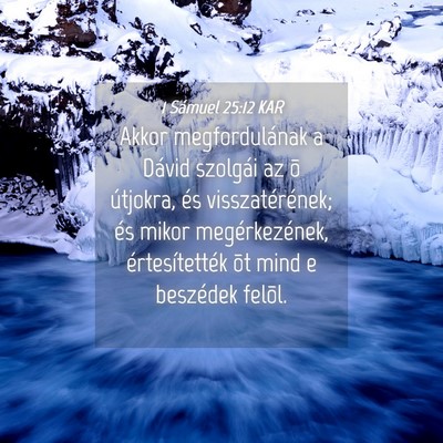 Picture 04 - 1 Sámuel 25:12 KAR - Akkor megfordulának a Dávid szolgái az õ - Bible Verse Picture