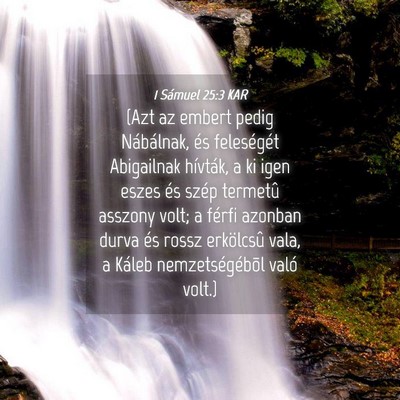Picture 04 - 1 Sámuel 25:3 KAR - (Azt az embert pedig Nábálnak, és feleségét - Bible Verse Picture
