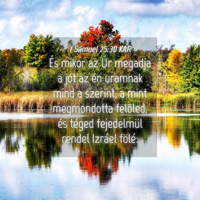 Picture 04 - 1 Sámuel 25:30 KAR - És mikor az Úr megadja a jót az én uramnak - Bible Verse Picture