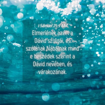 Picture 04 - 1 Sámuel 25:9 KAR - Elmenének azért a Dávid szolgái, és - Bible Verse Picture