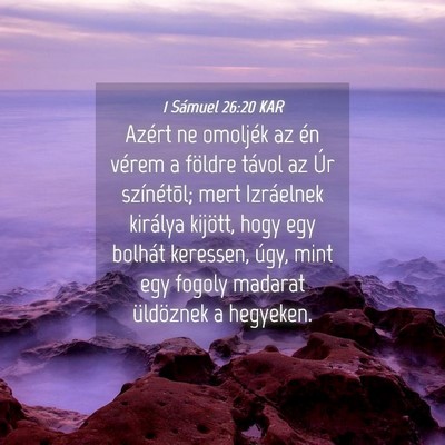 Picture 04 - 1 Sámuel 26:20 KAR - Azért ne omoljék az én vérem a földre távol - Bible Verse Picture
