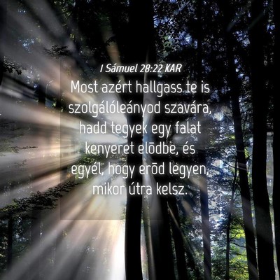 Picture 04 - 1 Sámuel 28:22 KAR - Most azért hallgass te is szolgálóleányod - Bible Verse Picture