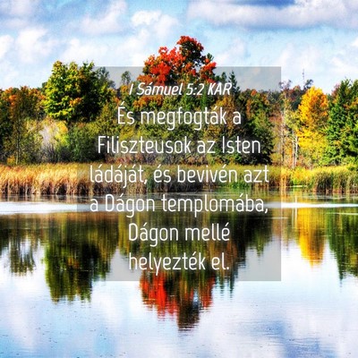 Picture 04 - 1 Sámuel 5:2 KAR - És megfogták a Filiszteusok az Isten - Bible Verse Picture