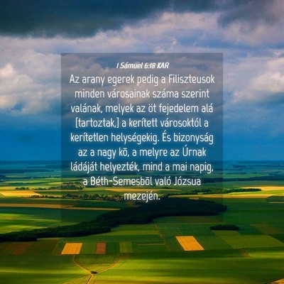Picture 04 - 1 Sámuel 6:18 KAR - Az arany egerek pedig a Filiszteusok minden - Bible Verse Picture