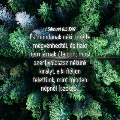 Picture 04 - 1 Sámuel 8:5 KAR - És mondának néki: Ímé te megvénhedtél, és - Bible Verse Picture