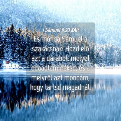 Picture 04 - 1 Sámuel 9:23 KAR - És monda Sámuel a szakácsnak: Hozd elõ azt a - Bible Verse Picture