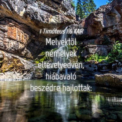 Picture 04 - 1 Timóteus 1:6 KAR - Melyektõl némelyek eltévelyedvén, hiábavaló - Bible Verse Picture