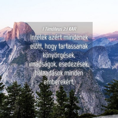 Picture 04 - 1 Timóteus 2:1 KAR - Intelek azért mindenek elõtt, hogy tartassanak - Bible Verse Picture