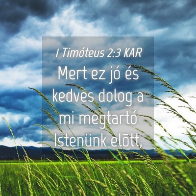 Picture 04 - 1 Timóteus 2:3 KAR - Mert ez jó és kedves dolog a mi megtartó - Bible Verse Picture