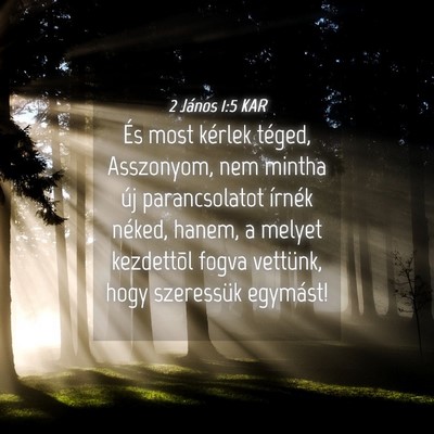 Picture 04 - 2 János 1:5 KAR - És most kérlek téged, Asszonyom, nem mintha - Bible Verse Picture