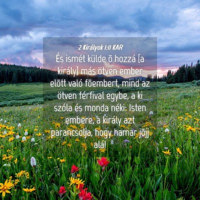 Picture 04 - 2 Királyok 1:11 KAR - És ismét külde õ hozzá [a király] más - Bible Verse Picture