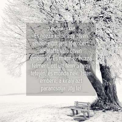 Picture 04 - 2 Királyok 1:9 KAR - És hozzá külde egy ötven ember elõtt járó - Bible Verse Picture