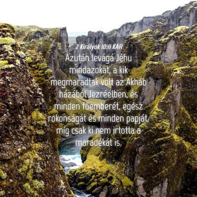 Picture 04 - 2 Királyok 10:11 KAR - Azután levágá Jéhu mindazokat, a kik - Bible Verse Picture