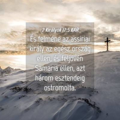 Picture 04 - 2 Királyok 17:5 KAR - És felméne az assiriai király az egész - Bible Verse Picture