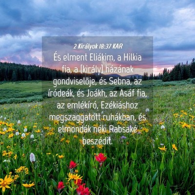 Picture 04 - 2 Királyok 18:37 KAR - És elment Eliákim, a Hilkia fia, a [király] - Bible Verse Picture