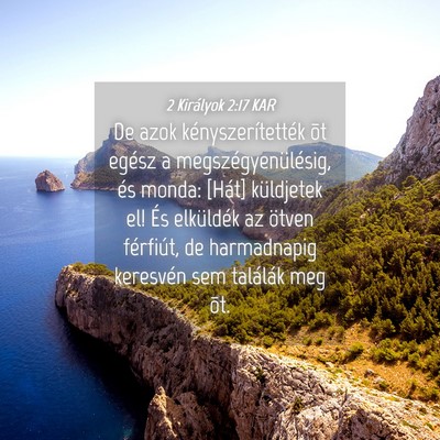 Picture 04 - 2 Királyok 2:17 KAR - De azok kényszerítették õt egész a - Bible Verse Picture