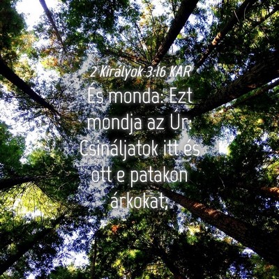 Picture 04 - 2 Királyok 3:16 KAR - És monda: Ezt mondja az Úr: Csináljatok itt - Bible Verse Picture
