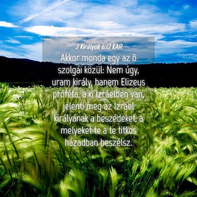 Picture 04 - 2 Királyok 6:12 KAR - Akkor monda egy az õ szolgái közül: Nem úgy, - Bible Verse Picture