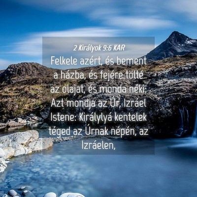 Picture 04 - 2 Királyok 9:6 KAR - Felkele azért, és bement a házba, és fejére - Bible Verse Picture