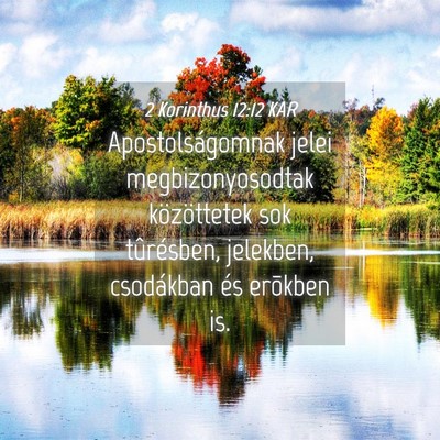 Picture 04 - 2 Korinthus 12:12 KAR - Apostolságomnak jelei megbizonyosodtak - Bible Verse Picture