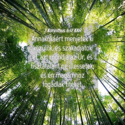Picture 04 - 2 Korinthus 6:17 KAR - Annakokáért menjetek ki közülök, és - Bible Verse Picture