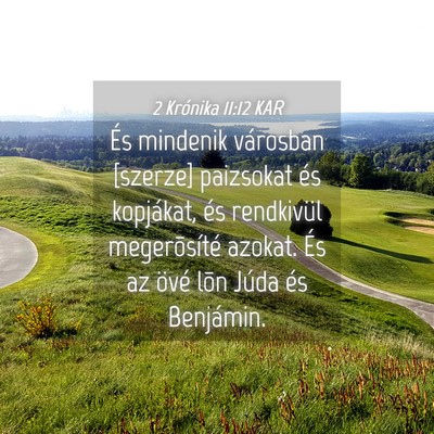 Picture 04 - 2 Krónika 11:12 KAR - És mindenik városban [szerze] paizsokat és - Bible Verse Picture