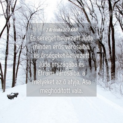 Picture 04 - 2 Krónika 17:2 KAR - És sereget helyezett Júda minden erõs - Bible Verse Picture